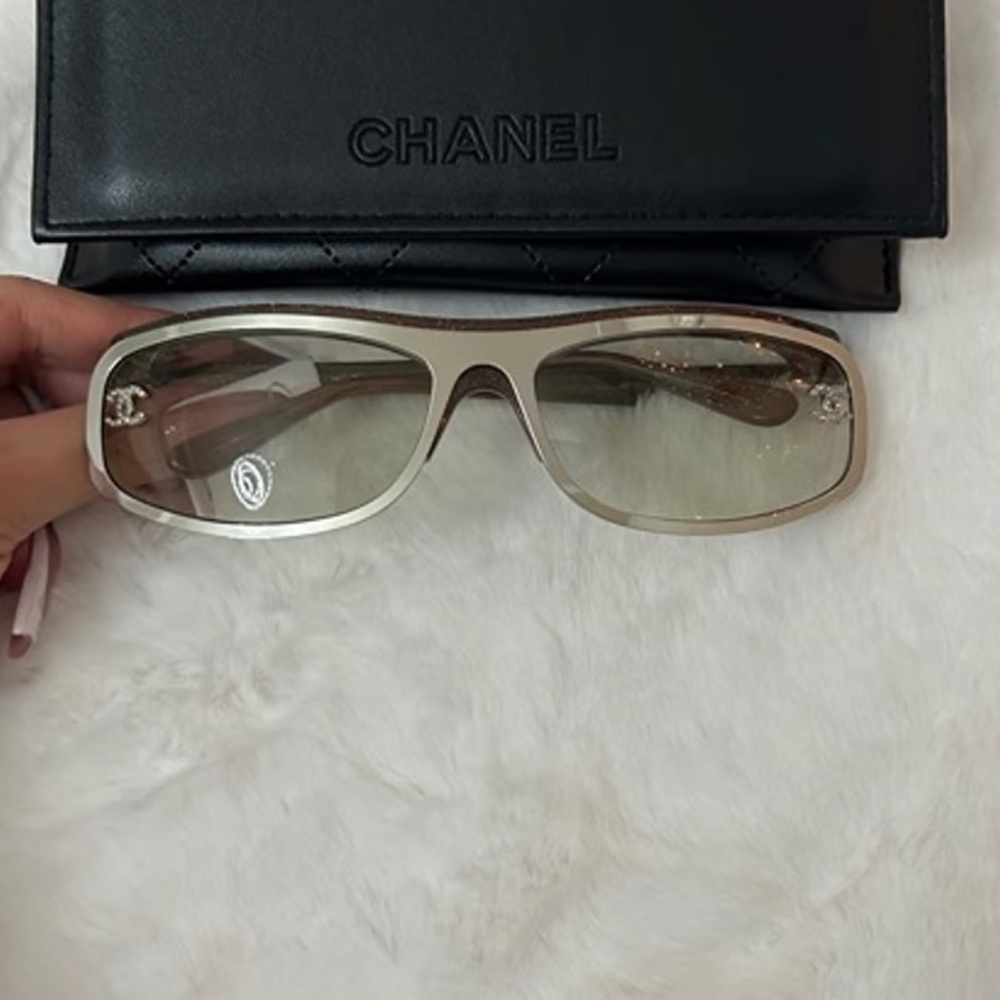 CHANEL Metallic Sunglasses